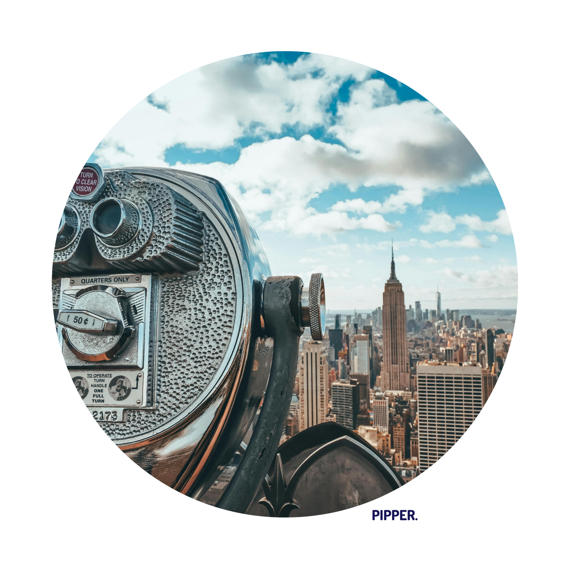 Textilná kruhová nálepka New York 2